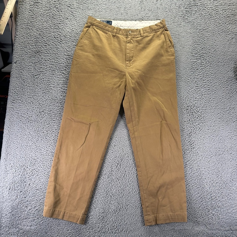 Polo Ralph Lauren Prospect Pant Mens 34x30 Beige Cotton Chino Straight Classic